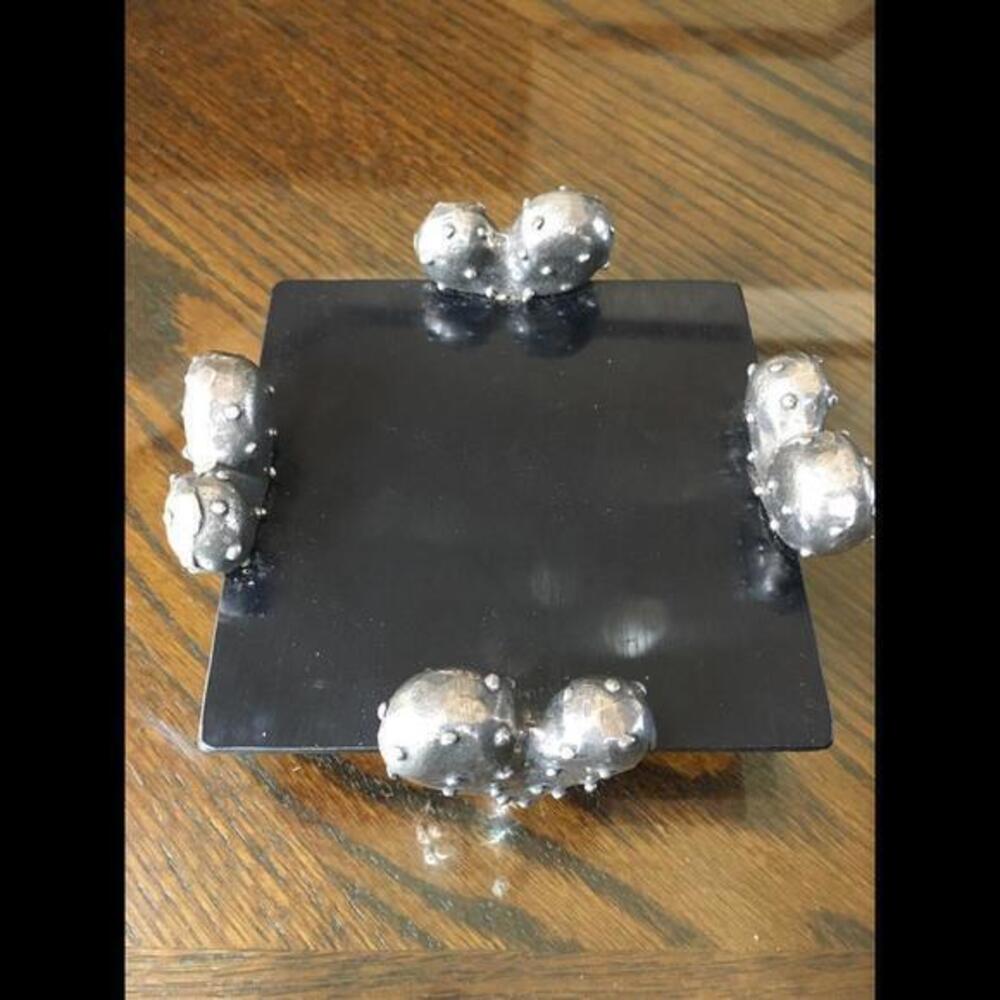 Unique Sticky Posted Notes Holder Pewter Heart‎ Metal Desk Home Décor